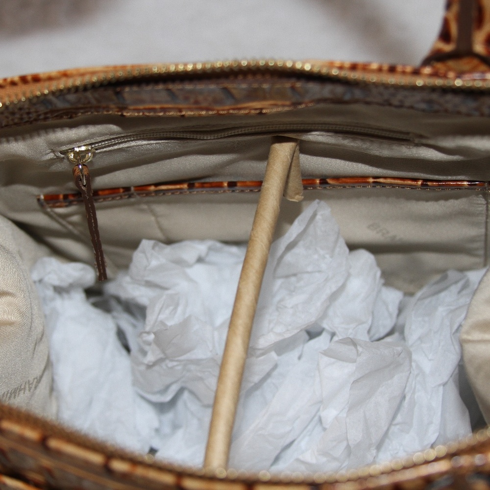 BRAHMIN Small Caroline Satchel Leather Purse NWT - Picture 5 of 5